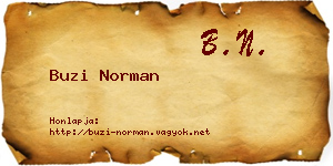 Buzi Norman névjegykártya